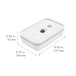 Zwilling Fresh & Save Vakumlu Yemek Taşıma Kabı, L Düz, Plastik, Beyaz-Akdeniz Mavisi - Seçenekler: Medium Box, Large Box, Large Flat, Small Box