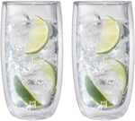 Zwilling Sorrento Çift Camlı 2'li Soğuk İçecek Bardağı Seti, 474 ml, Cam, Şeffaf Cam