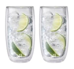 Zwilling Sorrento Çift Camlı 2'li Soğuk İçecek Bardağı Seti, 474 ml, Cam, Şeffaf Cam