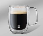 Zwilling Sorrento Çift Camlı Kulplu 2'li Espresso Bardak Seti, 134 ml, Cam, Şeffaf Cam - Seçenekler: 80 ml, 134 ml