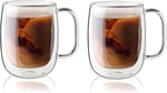 Zwilling Sorrento Çift Camlı Kulplu 2'li Kahve Bardağı Seti, 355 ml, Cam, Şeffaf Cam