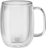 Zwilling Sorrento Çift Camlı Kulplu 2'li Kahve Bardağı Seti, 355 ml, Cam, Şeffaf Cam