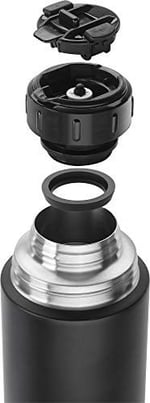 Zwilling Termos, Entegre Fincan, Termos Sürahi, Çift Duvarlı Yalıtım, 1 Litre, Siyah