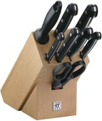 ZWILLING Twin Gourmet Blok Bıçak Seti, Paslanmaz Çelik ve Doğal Ahşap, Siyah
