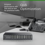 Zyxel 24-Port 10/100/1000 Gigabit Ethernet Unmanaged Switch | Fansız Tasarım [GS1100-24E]