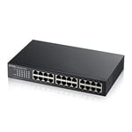 Zyxel 24-Port 10/100/1000 Gigabit Ethernet Unmanaged Switch | Fansız Tasarım [GS1100-24E]