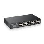 Zyxel 24-Port 10/100/1000 Gigabit Ethernet Unmanaged Switch | Fansız Tasarım [GS1100-24E]