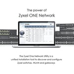 Zyxel 24-Port 10/100/1000 Gigabit PoE Switch | Smartmanaged | Rack Mount | 24 PoE + Port | 170 Watt | 2 SFP Port | VLAN, IGMP, QoS [GS1900-24HP]