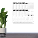 HİTEKSAN ® Çarpım Tablosu Ezberleme Manyetik Duvar Stickerı 105 x 100 cm