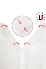 HİTEKSAN ® Pratik Manyetik Mıknatıslı Beyaz Kapı Pencere Sinekliği Tülü 90 x 210 cm