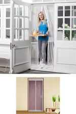 HİTEKSAN ® Pratik Manyetik Mıknatıslı Beyaz Kapı Pencere Sinekliği Tülü 90 x 210 cm