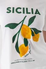 Sicilia Baskılı Nakışlı T-Shirt