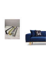 Metal Mobilya Ayağı Lama Model 85*15 Cm Siyah 2 Adet