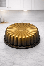 Döküm Tart Kalıbı – Yanmaz Yapışmaz , Gold Detaylı Premium Fırın Kalıbı