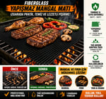 Fiberglas Barbekü Teli 40x50 CM Yanmaz Yapışmaz Izgara Matı Yıkanabilir