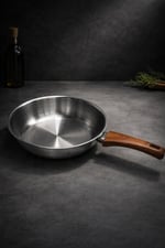 Gülsan 22 Cm Paslanmaz Çelik Maksi Kavurma Wok Tava – Derin Form, Dayanıklı Çelik Gövde, Yüksek Isı Performansı