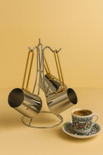 Polochef 4 Parça Gold Paslanmaz Çelik Standlı Cezve Seti| (280+350+430ML)