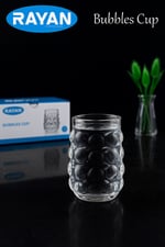 Rayan 6’lı Kahve Yanı Bubbles Cup Seti | Şık ve Modern Cam Sunum Bardakları