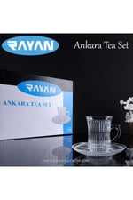 Rayan Ankara Serisi 6 Kişilik Çay Seti | 12 Parça Şık Çay Seti