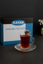 Rayan Ankara Serisi 6 Kişilik Çay Seti | 12 Parça Şık Çay Seti