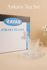 Rayan Ankara Serisi 6 Kişilik Çay Seti | 12 Parça Şık Çay Seti