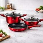 Tivoli 5 Parça Tencere & Tava Seti İndüksiyon Tabanlı – 24 CM Derin Tencere 26 CM Basık Tencere 26 CM Tava