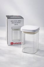 Tohana 200 ML Metal Kapaklı Kare Cam Kavanoz Seti 3'lü – Saklama ve Baharat Kavanozu Takımı