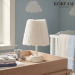 Beyaz Peluş Masa & Gece Lambası