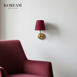 Bordo Keten Şerit Kumaş Başlık Kablosuz Pilli Aplik