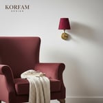 Bordo Keten Şerit Kumaş Başlık Kablosuz Pilli Aplik