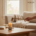Dekoratif Pirinç Eskitme Gold Mum Söndürücü