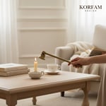 Dekoratif Pirinç Eskitme Gold Mum Söndürücü
