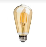 Dekoratif Rustik Bohem Led Ampul - E27 Duy - 6w -Sarı Güçlü Loş Işık (1 adet)