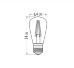 Dekoratif Rustik Bohem Led Ampul - E27 Duy - 6w -Sarı Güçlü Loş Işık (1 adet)