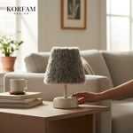 Füme Peluş Pilli Masa & Gece Lambası