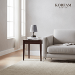 Gri Keten Kumaş Pilli Masa & Gece Lambası