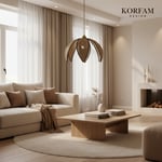 Kahverengi Modern Hazeran Görünümlü Yapraklı Çiçek Şeklinde Bohem Avize