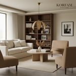 Krem Modern Hazeran Görünümlü Yapraklı Çiçek Şeklinde Bohem Avize