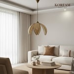Krem Modern Hazeran Görünümlü Yapraklı Çiçek Şeklinde Bohem Avize