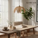 Krem Modern Hazeran Görünümlü Yapraklı Çiçek Şeklinde Bohem Avize