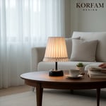 PÜSKÜLLÜ KUMAŞ MODERN PİLLİ MASA VE GECE LAMBASI