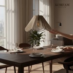 Rosalinda Avize - Vizon Hasır El Yapımı Çiçek Şekilli Bohem Rustik Avize