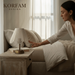 Rosalinda Modeli - Beyaz Çiçek Şeklinde Kablosuz Pilli Masa & Gece Lambası