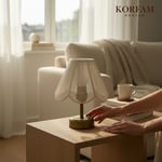 Rosalinda Modeli - Beyaz Çiçek Şeklinde Kablosuz Pilli Masa & Gece Lambası
