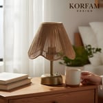 Rosalinda Modeli - Kahverengi Çiçek Şeklinde Kablosuz Pilli Masa & Gece Lambası