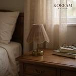 Rosalinda Modeli - Kahverengi Çiçek Şeklinde Kablosuz Pilli Masa & Gece Lambası