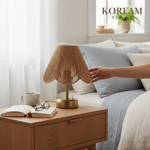 Rosalinda Modeli - Kahverengi Çiçek Şeklinde Kablosuz Pilli Masa & Gece Lambası