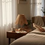 Rosalinda Modeli - Kahverengi Çiçek Şeklinde Kablosuz Pilli Masa & Gece Lambası