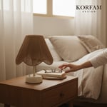 Rosalinda Modeli - Kahverengi Çiçek Şeklinde Kablosuz Pilli Masa & Gece Lambası