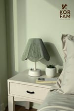 Rosalinda Modeli - Mint Yeşili Çiçek Şeklinde Kablosuz Pilli Masa & Gece Lambası